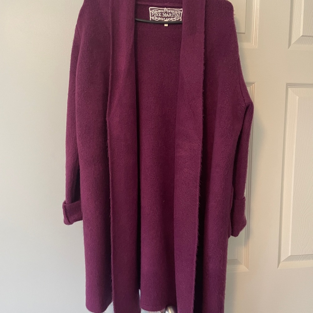 Pink Martini Mulberry Long Cardigan